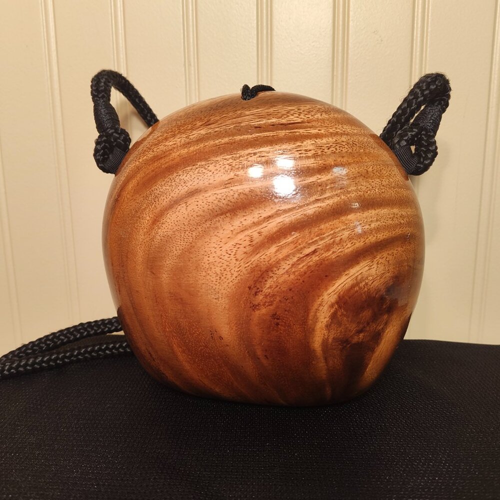Vintage Hand-Carved Acacia Wood Lion Head Shoulder Bag from Timmy Woods Collecti - Picture 3 of 10
